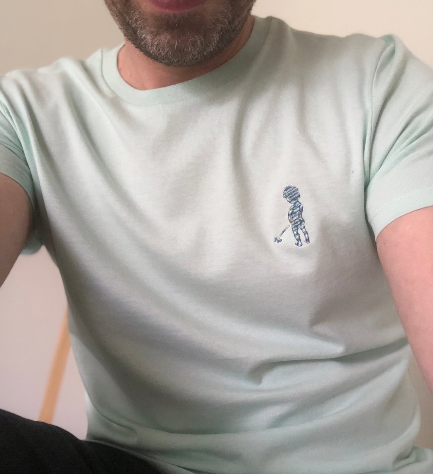"Ketje"™ men's navy blue t-shirt - menta logo