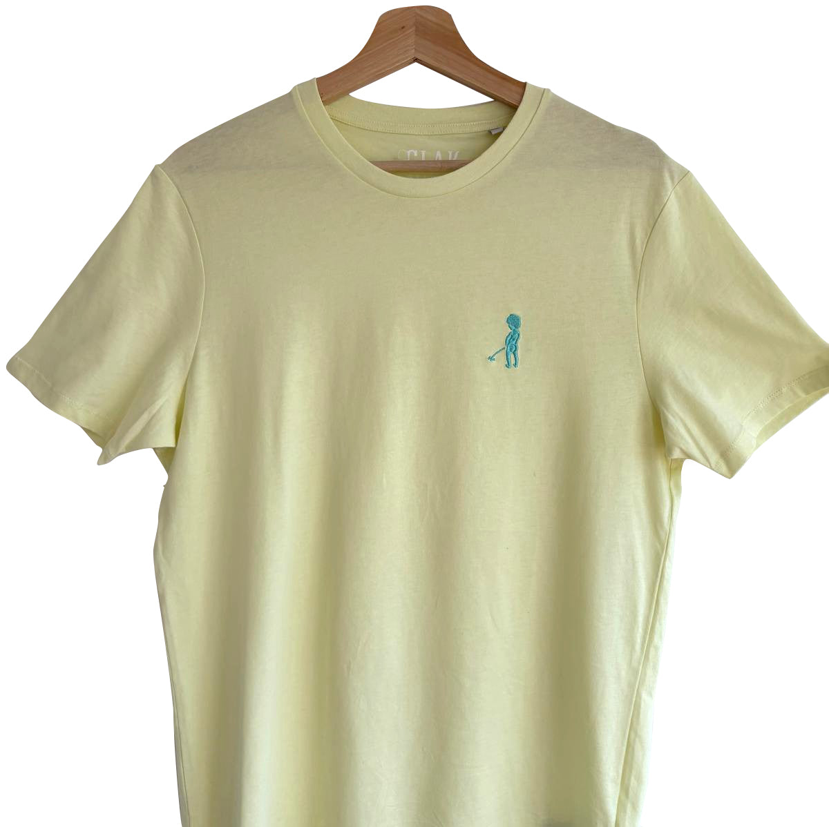 T-shirt homme "Ketje"™ Jaune Lemon - broderie Menta