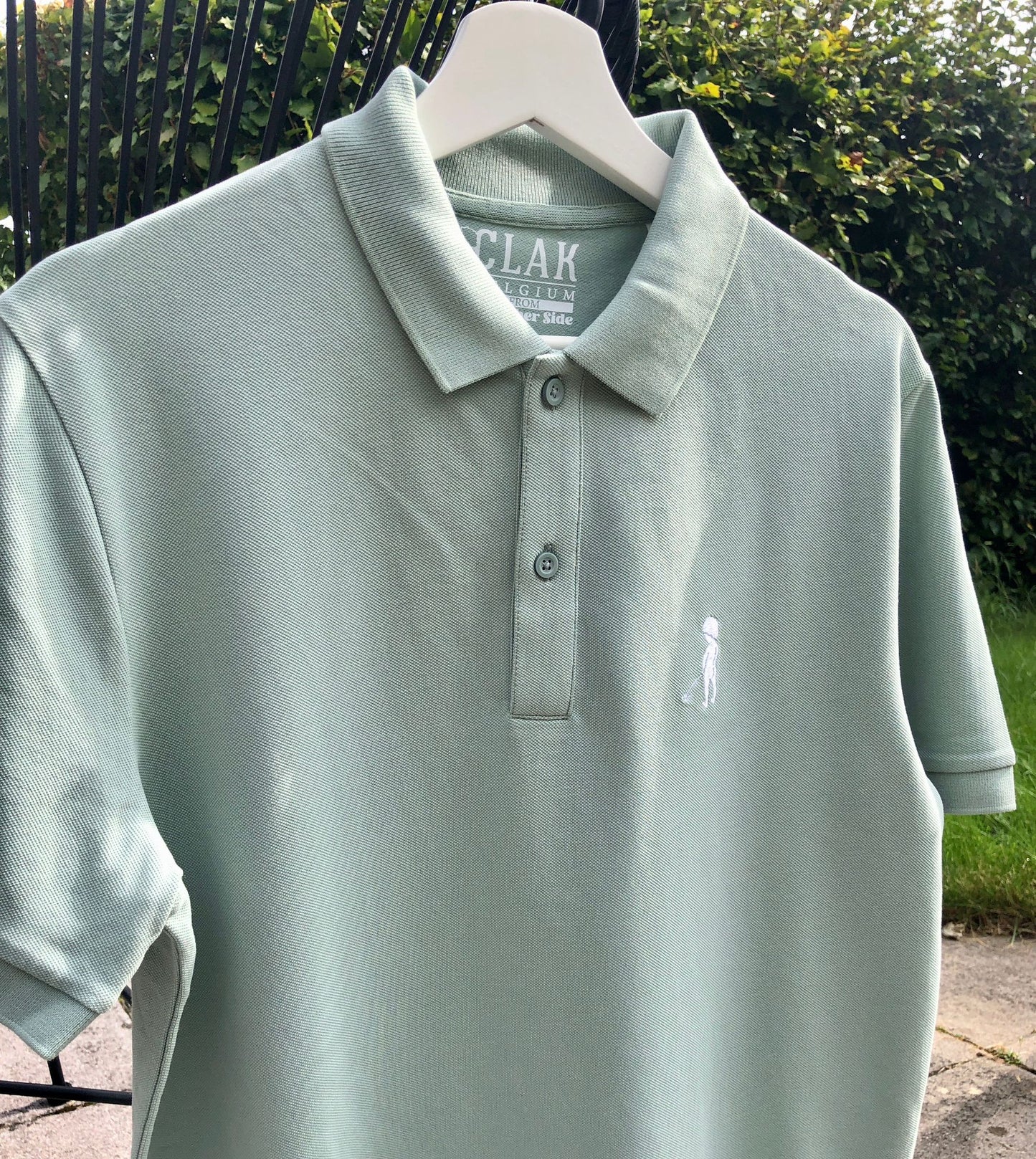 Polo "Ketje"™ Vert pastel - logo blanc