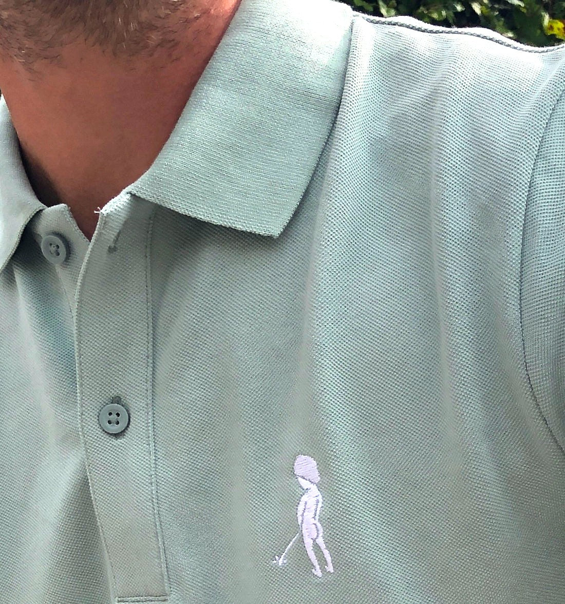 Polo "Ketje"™ Vert pastel - logo blanc