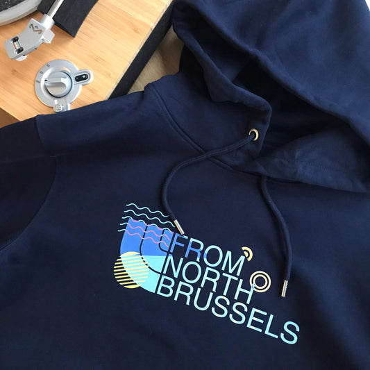 Sweat-shirt à capuche Unisexe "From North Brussels 2023"™ Bleu marine
