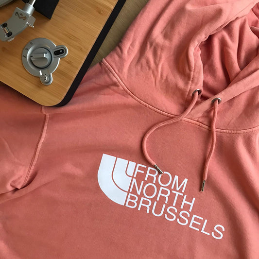 Sweat-shirt à capuche Unisexe "From North Brussels"™ Rose délavé
