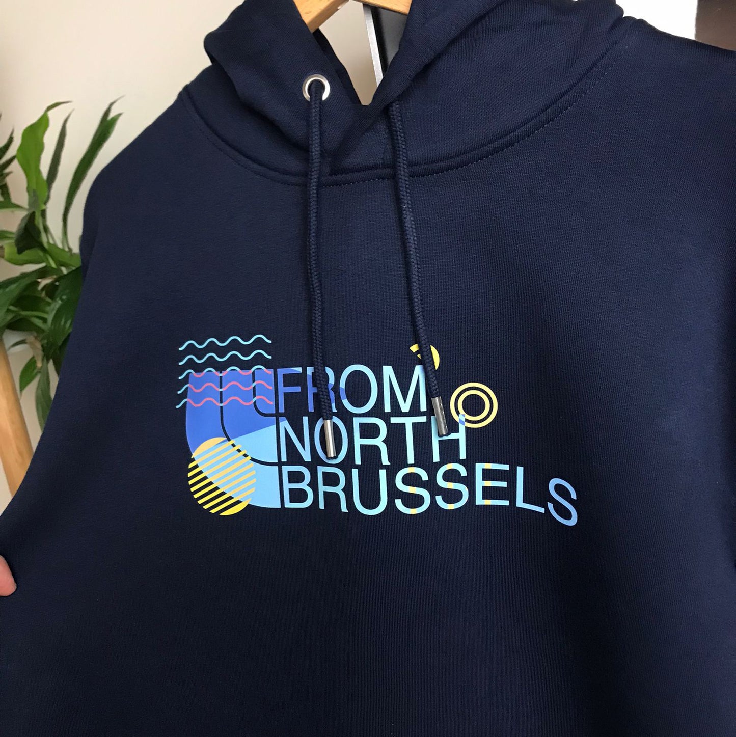 Sweat-shirt à capuche Unisexe "From North Brussels 2023"™ Bleu marine