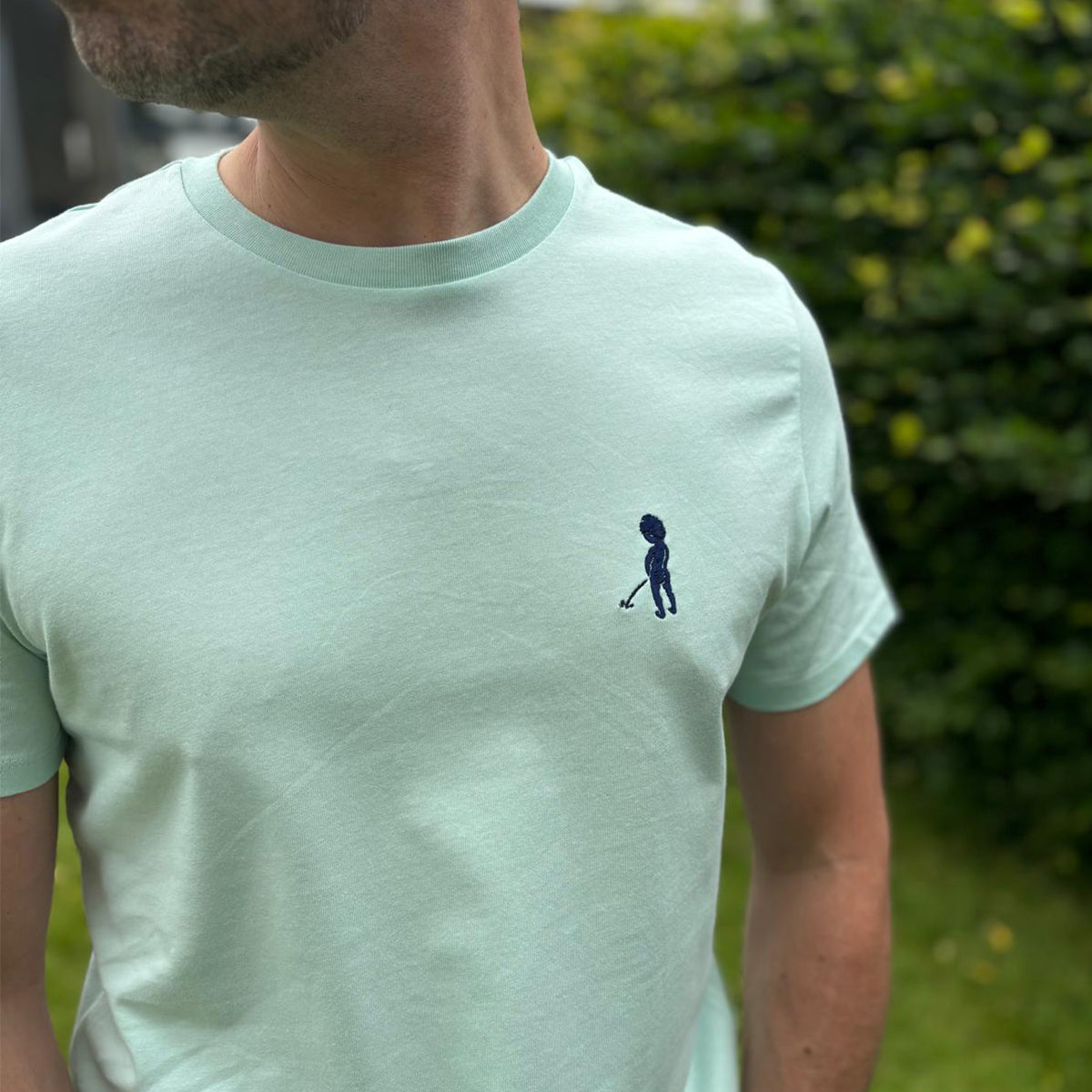"Ketje"™ men's navy blue t-shirt - menta logo