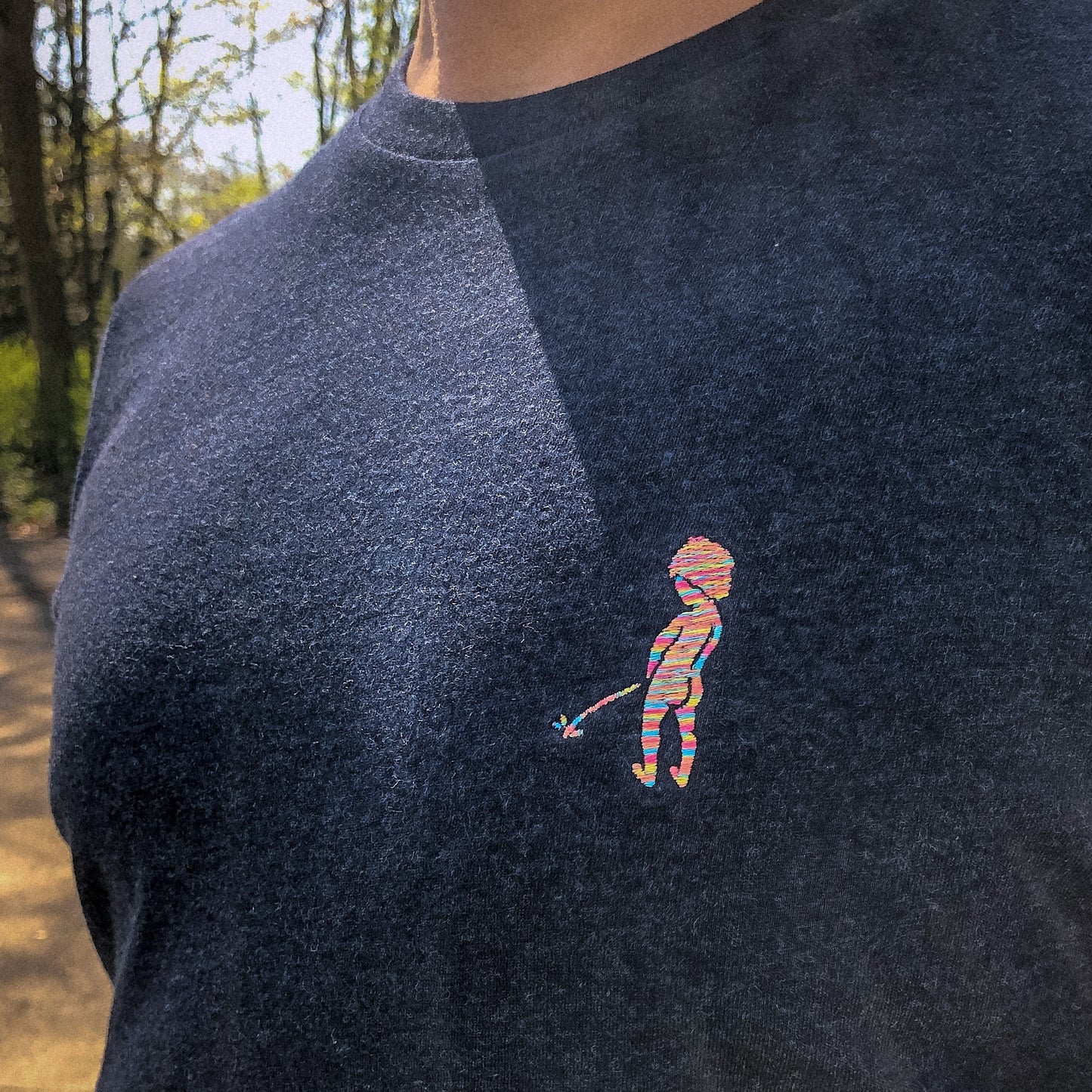 "Ketje"™ men's navy blue t-shirt - menta logo