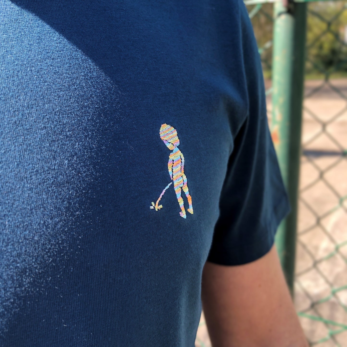 "Ketje"™ men's navy blue t-shirt - menta logo