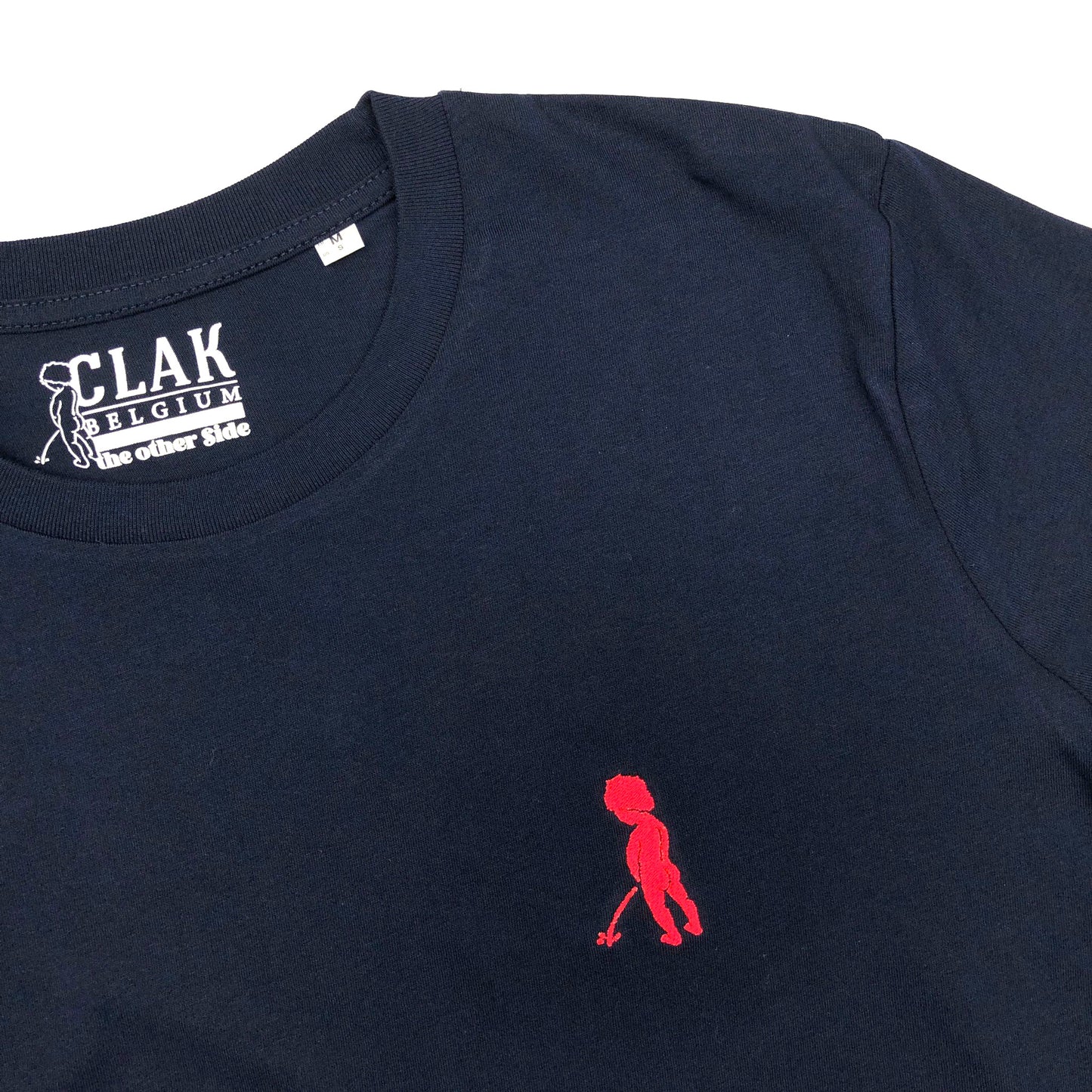 "Ketje"™ men's navy blue t-shirt - pink logo