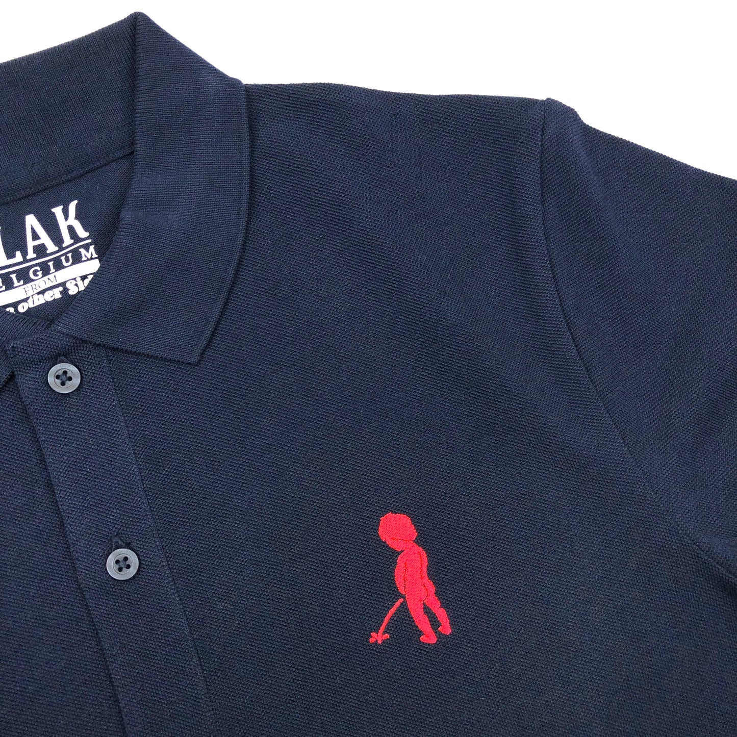 Navy blue "Ketje"™ polo shirt - pink logo