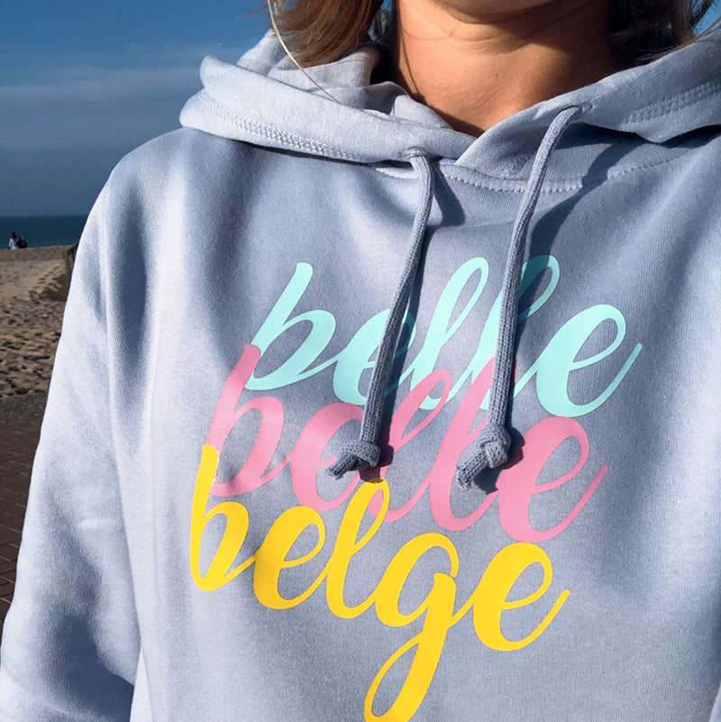 Sweat-shirt à capuche femme "Belle, Belle, Belge"