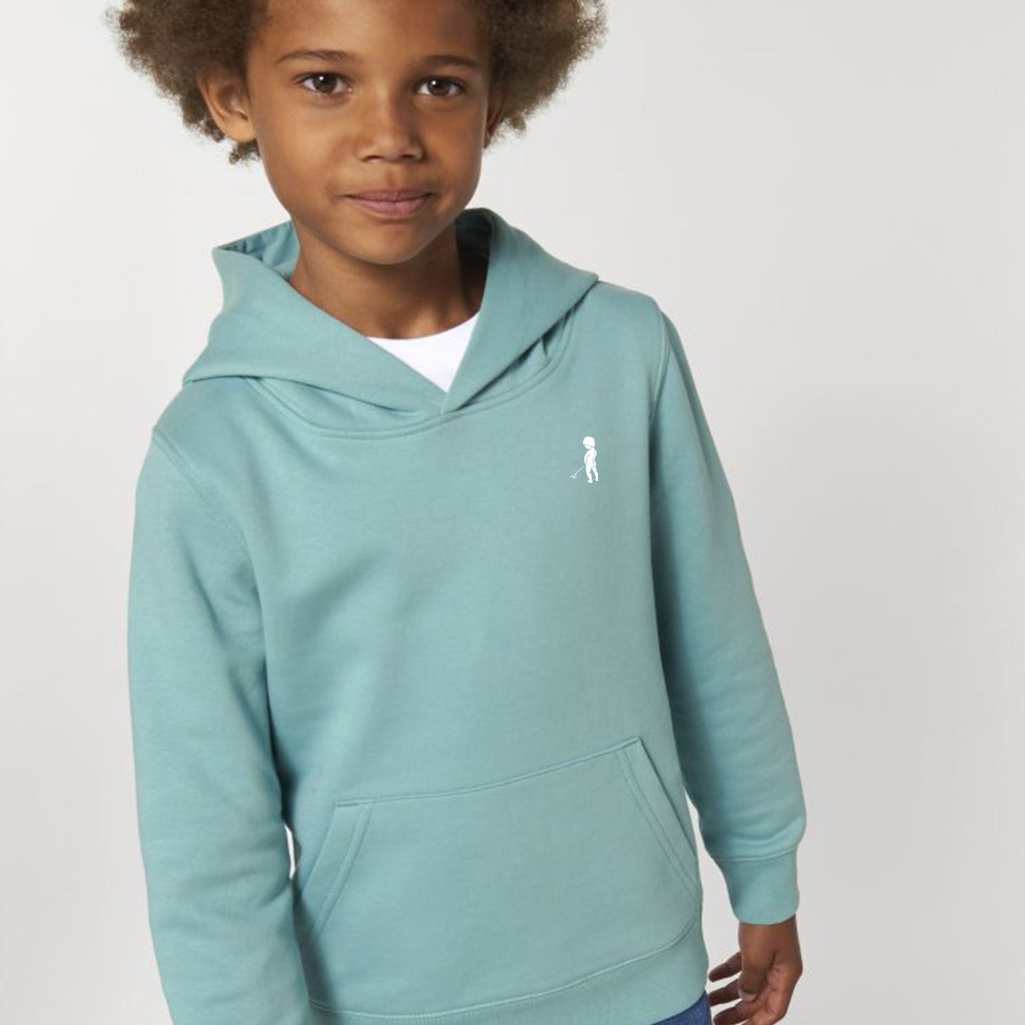 Children's hoodie "Ketje"™ Teal Monstera