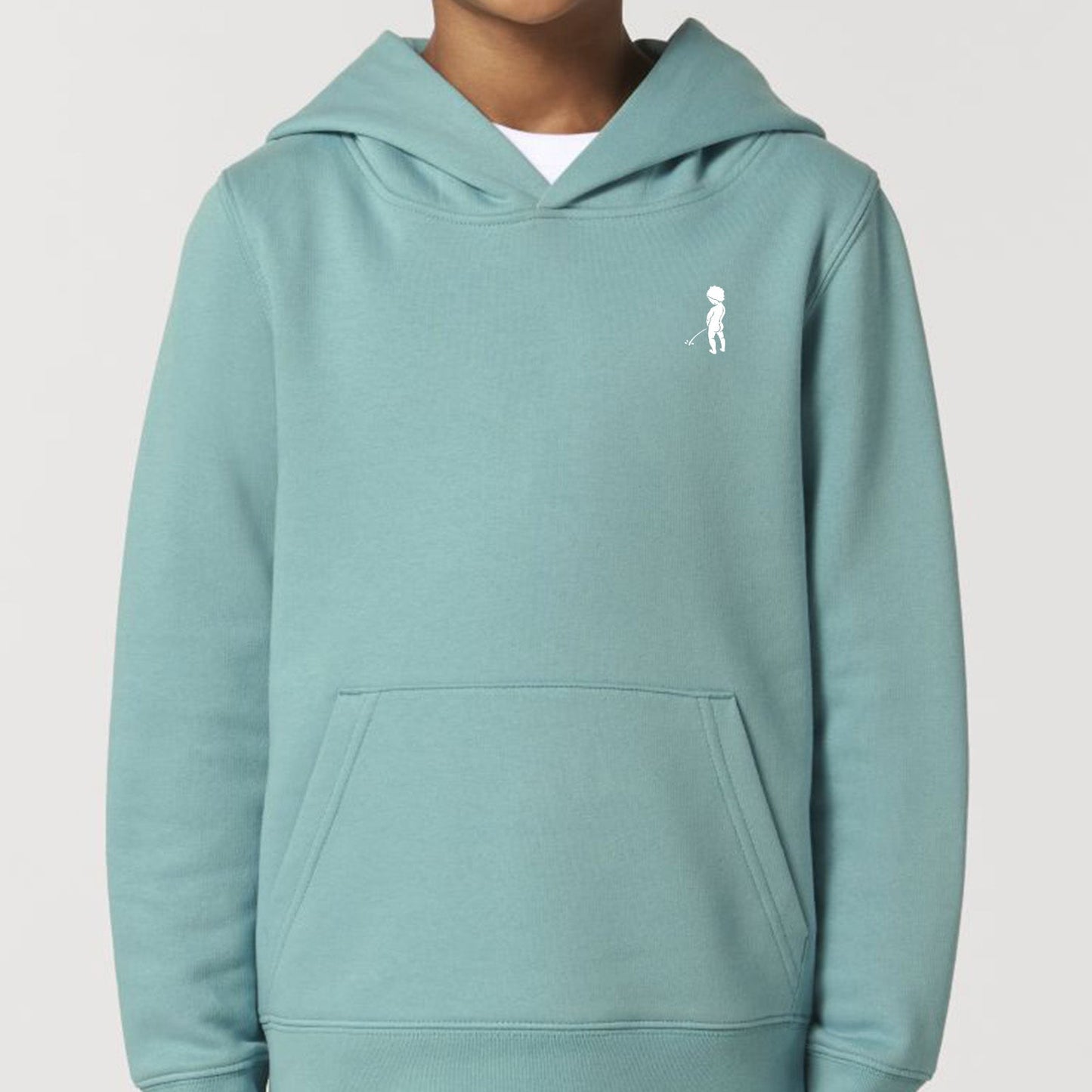 Children's hoodie "Ketje"™ Teal Monstera