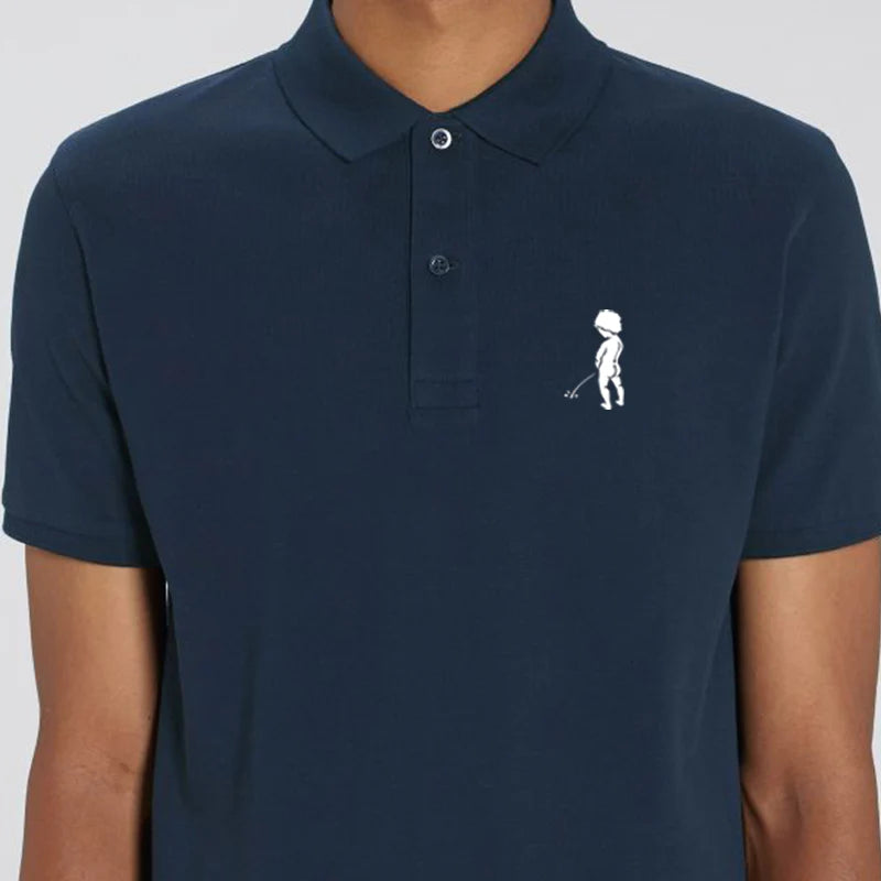 "Ketje"™ polo shirt Navy blue - white logo