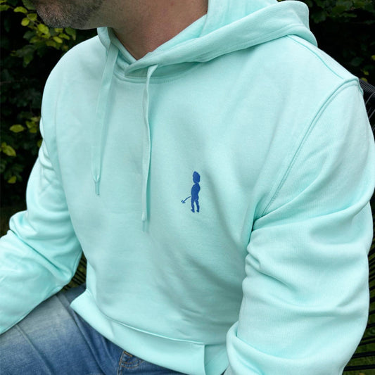 Hoodie léger bleu clair flash - flocage bleu