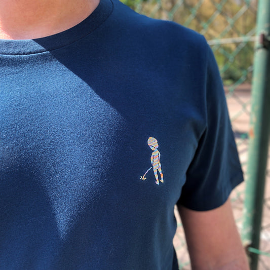 "Ketje"™ men's navy blue t-shirt - menta logo