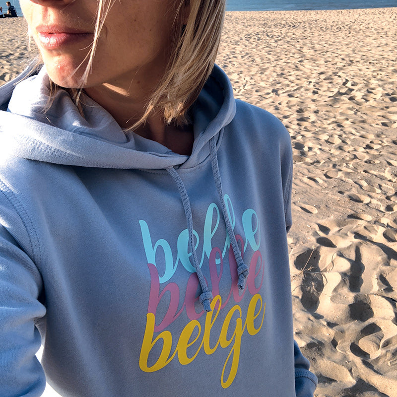 Sweat-shirt à capuche femme "Belle, Belle, Belge"