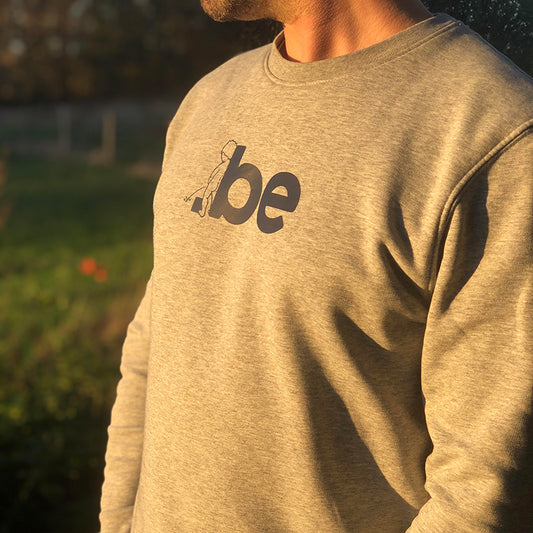".be" men's sweatshirt